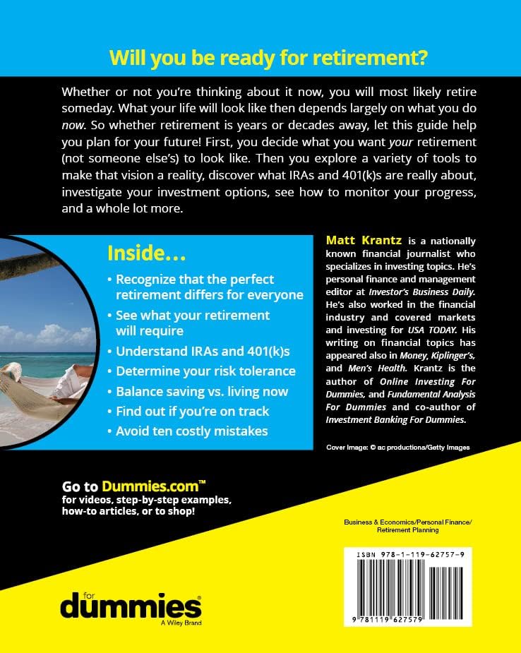 Retirement Planning For Dummies by Matthew Krantz