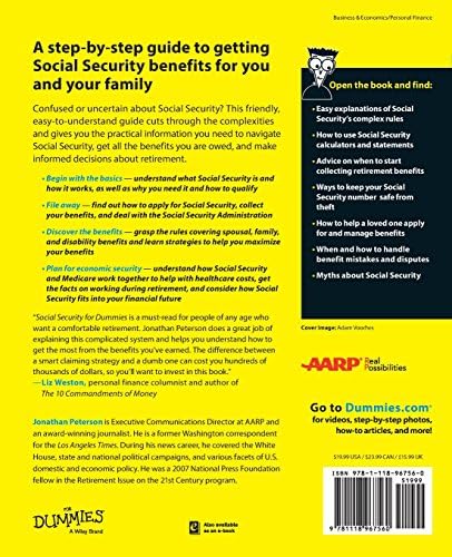 Social Security For Dummies by Jonathan Peterson