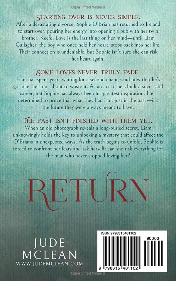 Return: A Second Chance Irish Small Town Romance (The O'Brians) by Jude McLean