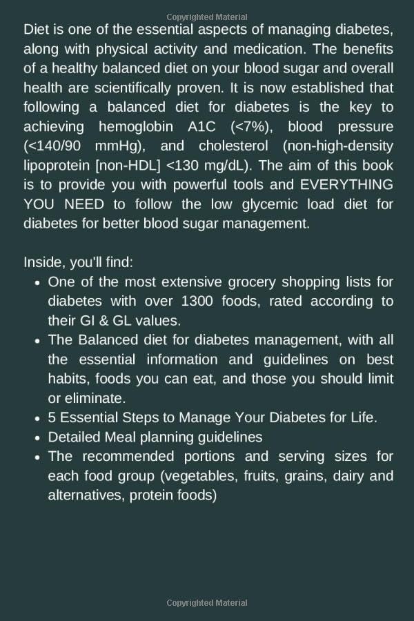 The 2023 Complete Foods Lists for Diabetes: Diabetes Meal Planning & Healthy Eating Guide for Diabetes — With 1300+ Low Glycemic Load Foods Lists by Dr. H. Maher