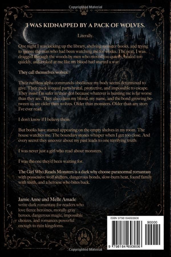 The Girl Who Reads Monsters: A Reverse Harem Dark Paranormal Romantasy with Wolves, Monsters, and Dragons (Feral Bonds) by Jamie Anne