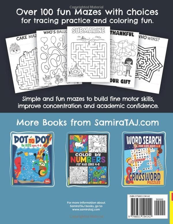 Mazes For Kids Ages 4-8: Maze Activity Book For Kids | More Than 101 Mazes by Samira Taj