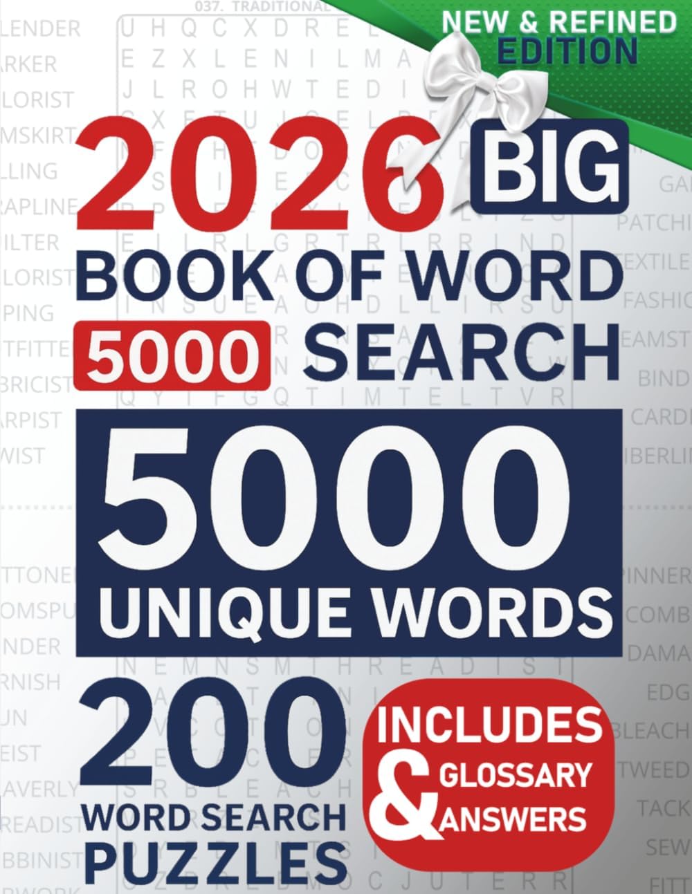 2026 Big Book of Word Search – 5000 Unique Words: Relaxing Large Print Puzzles for Adults and Seniors | 11 Themes, Digital Solutions & Bonus Glossary of 5000 Unique Words by IAN MP