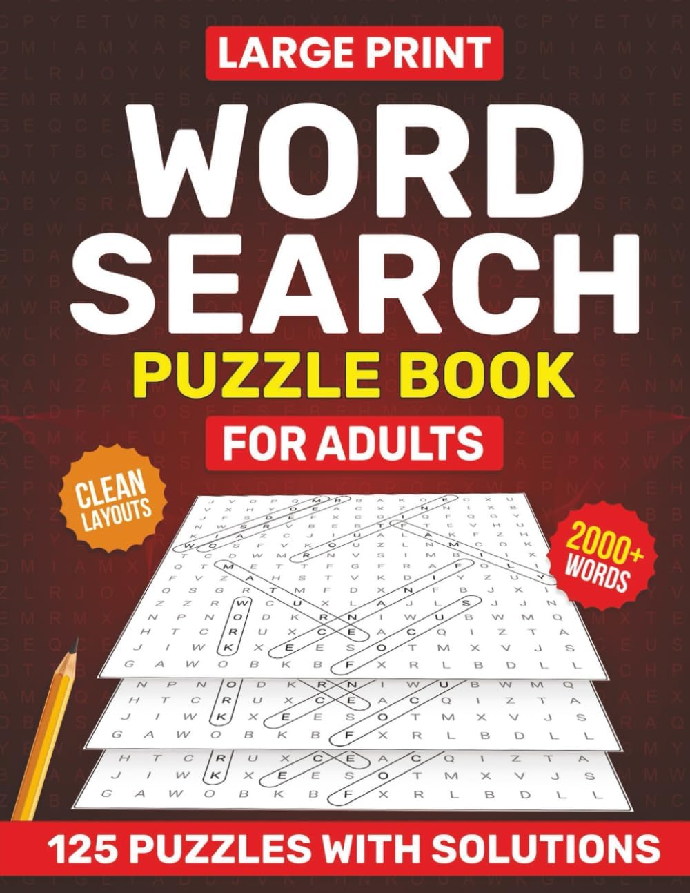 Large Print Word Search Puzzle Books for Adults: Easy to Read Word Search for Adults and Seniors to Keep the Mind Active and Sharp by CL Cor