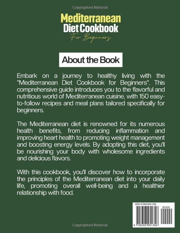 Mediterranean Diet Cookbook for Beginners: 150 easy recipes and meal plans for healthy living by Helina Shawmenz