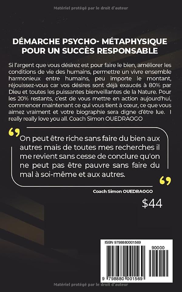 LA PUISSANCE DE L'AUTO ÉDUCATION: DÉMARCHE PSYCHO-MÉTAPHYSIQUE POUR UN SUCCÈ S RESPONSABLE (French Edition) by SIMON OUEDRAOGO