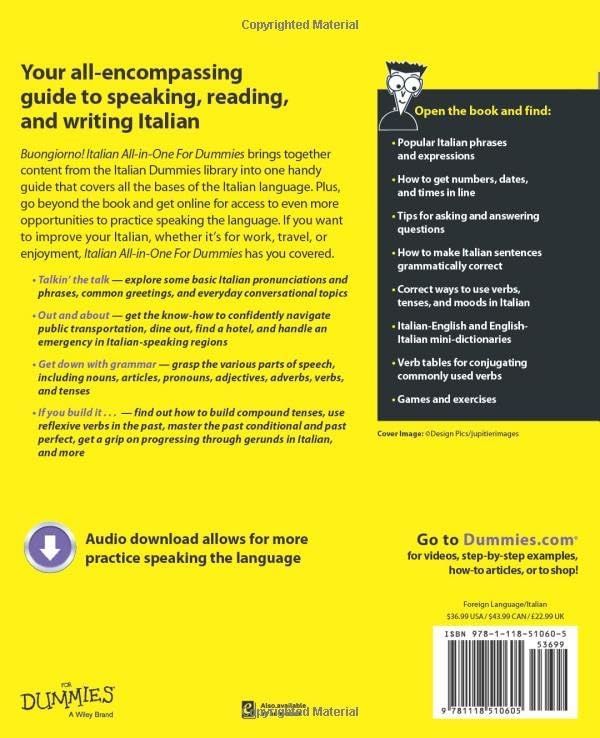 Italian All-in-One For Dummies by Antonietta Di Pietro