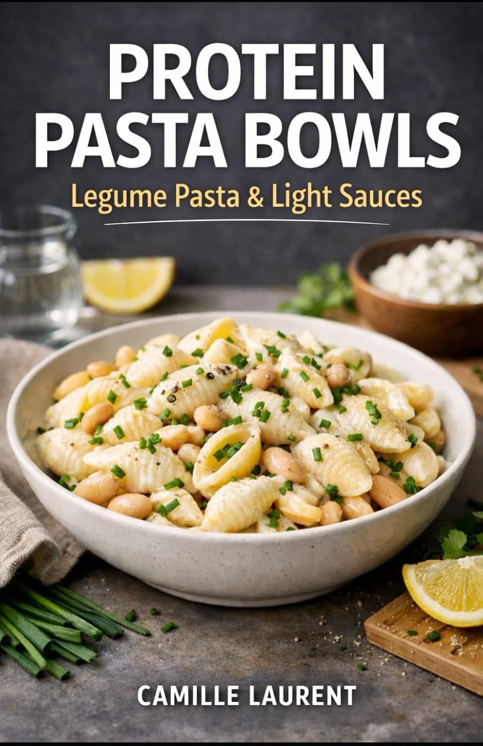 Protein Pasta Bowls — Legume Pasta & Light Sauces: 60 High-Protein Recipes with Chickpeas, Lentils & Beans for Easy Weeknight Meals: Fresh, lighter ... and 15-minute options, modern pasta bowls... by camille laurent