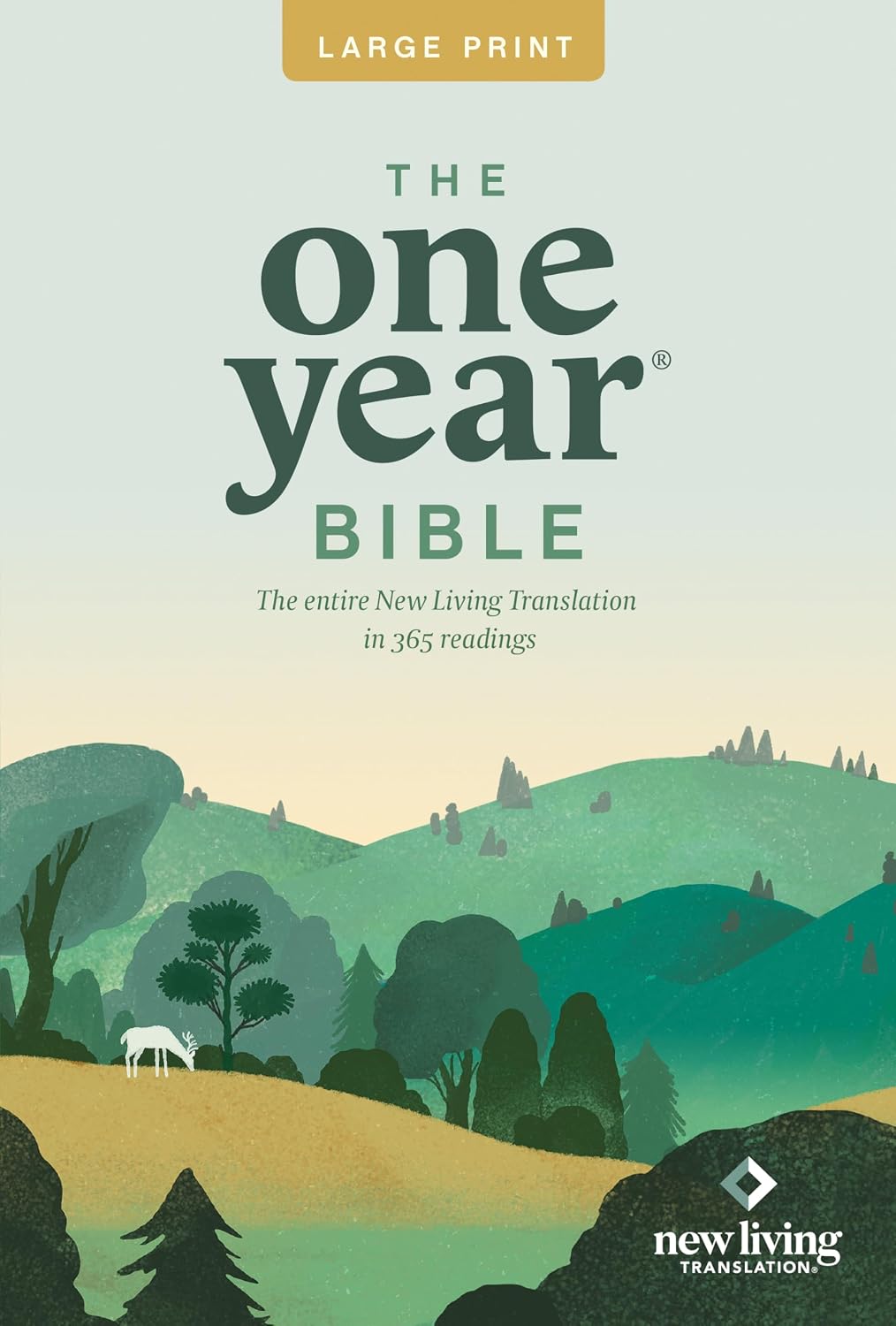 The One Year NLT Large Print Thinline Bible (Softcover): The Entire Bible in 365 Readings in the Clear and Trusted New Living Translation by New Living Translation