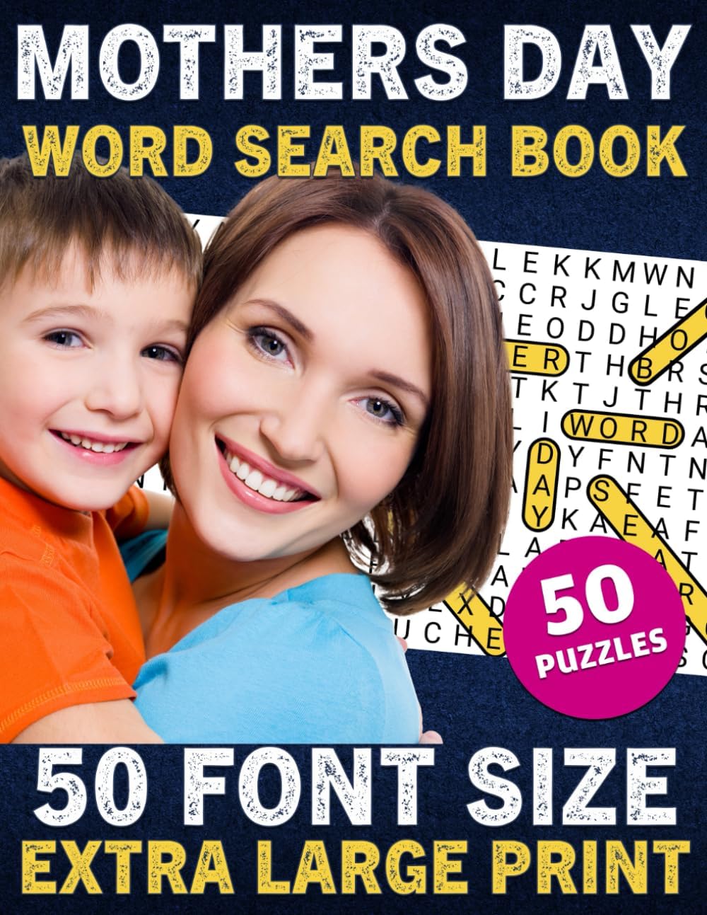 50-Point Font Size Extra Large Print Mother's Day Word Search Book: 50 XXL Font Size Word Search Puzzles for Adults and Seniors by Firefly Press