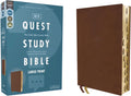 NIV, Quest Study Bible, Large Print, Leathersoft, Brown, Thumb Indexed, Comfort Print: The Only Q and A Study Bible by Christianity Today Intl.