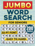 Jumbo Word Search for Seniors: 200 Easy to Hard Extra Large Print Activity Puzzle Book with Solutions (32 Pt Font Size) by Blue Words Publications