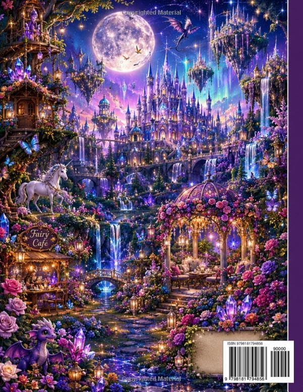 Enchanted Hearts: A Romantasy Coloring Book: 40 Magical Coloring Pages Filled with Fantasy Romance, Dragons, Castles, and Enchanted Love Stories by Kyle Pierce