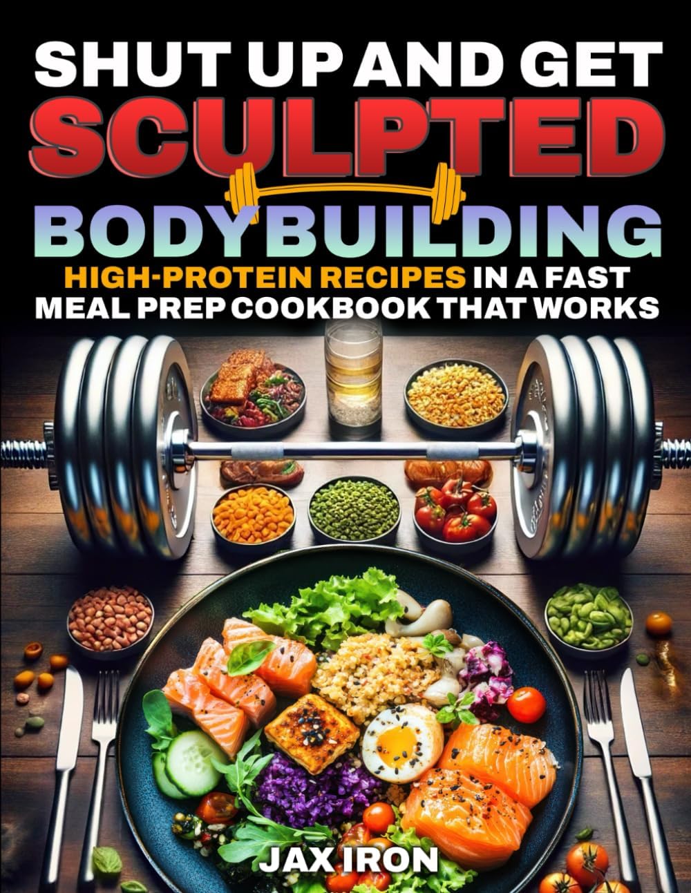 Shut Up and Get Sculpted Bodybuilding High-Protein Recipes: Fast Meal Prep Cookbook with Simple and Easy Macros to Lose Weight, Build Muscle, Burn Fat Fast, and Save Time in the Kitchen. by Jax Iron