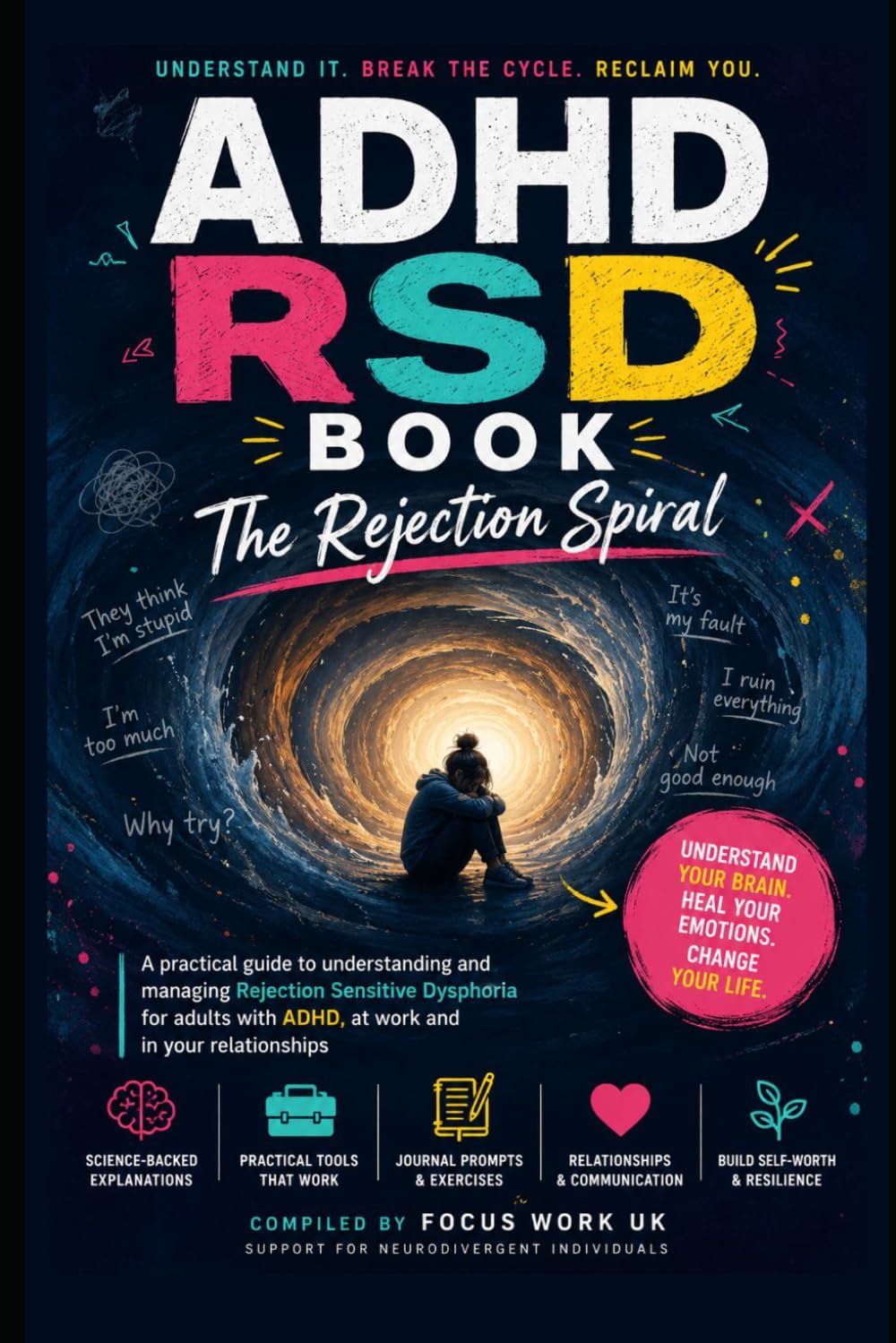 ADHD RSD Book: The Rejection Spiral by Focus Work