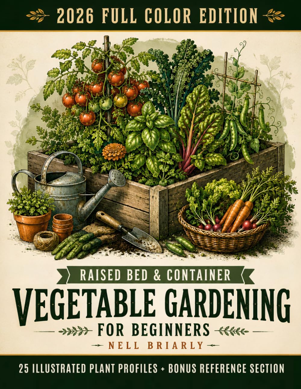 Raised Bed & Container Vegetable Gardening for Beginners: How to Grow Vegetables, Herbs & Fruit in Any Space | Detailed Plant Profiles & Garden Layouts, plus a Month-by-Month Planting Calendar by Nell Briarly
