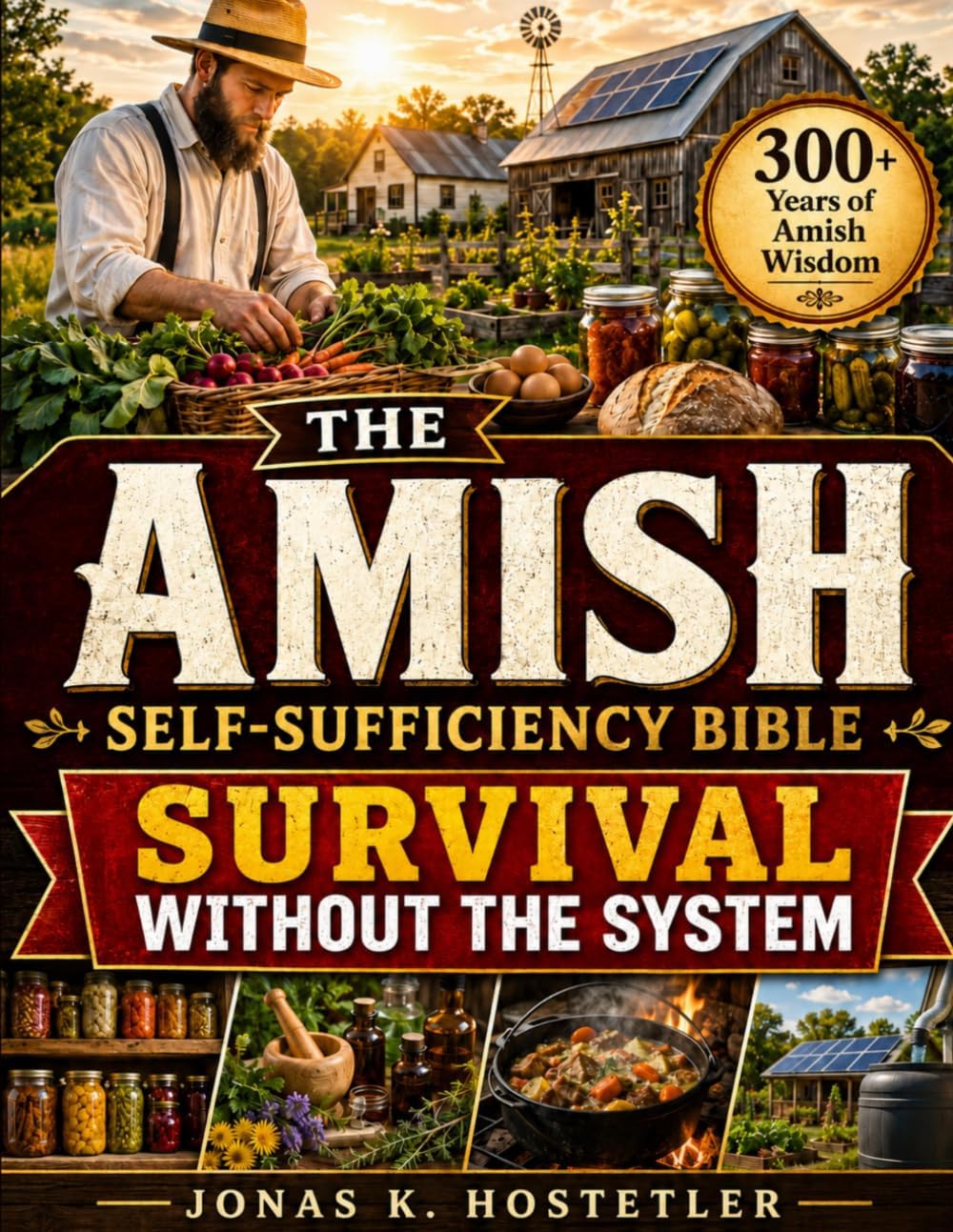 The Amish Self-Sufficiency Bible: 300+ Years of Amish Wisdom to Take Back Control of Your Food, Health, and Future – Natural Home Remedies, Herbal Medicine, Off-Grid Living & Survival Skills by Jonas K. Hostetler