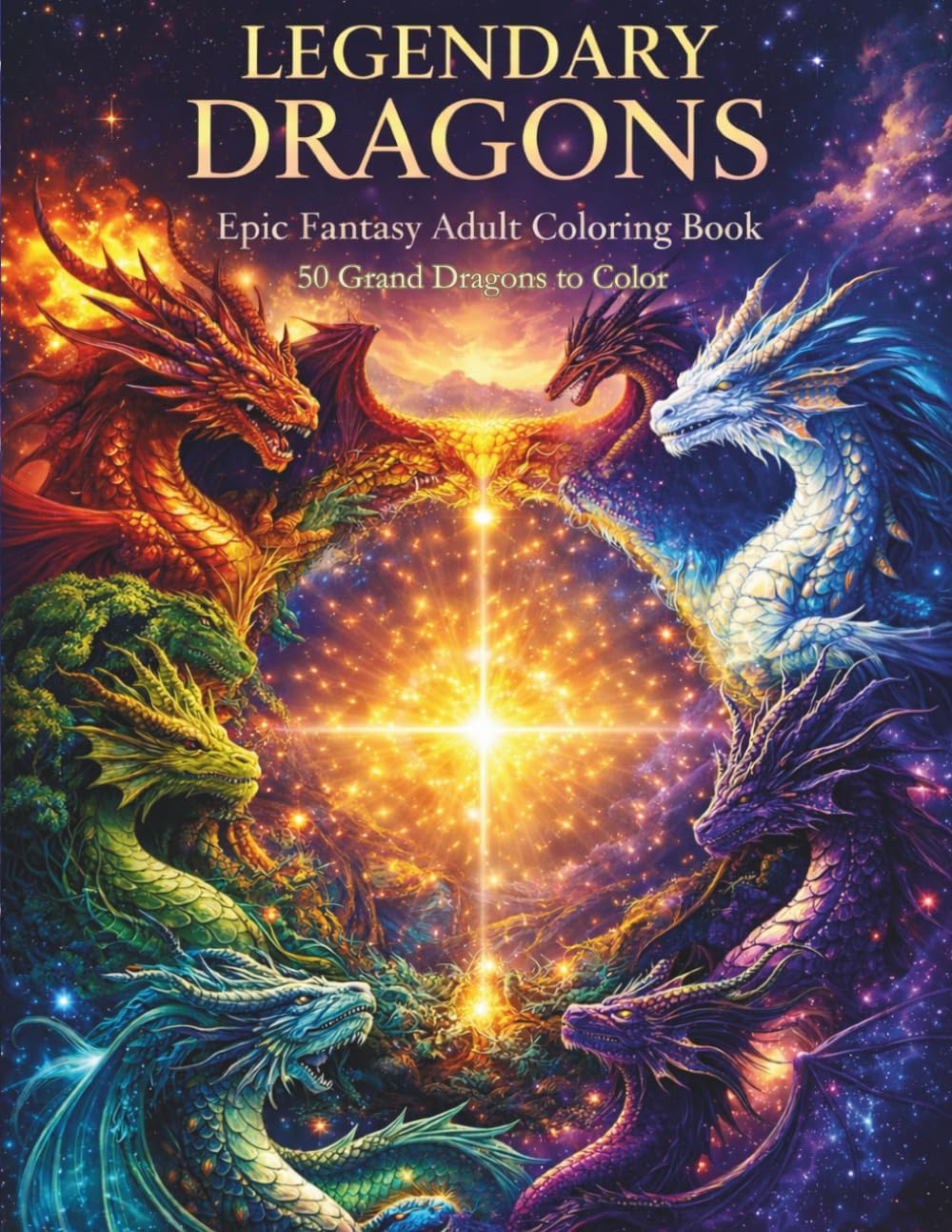 Legendary Dragons: Epic Fantasy Adult Coloring Book (Legendary Coloring Books) by Keith J. Hoskins