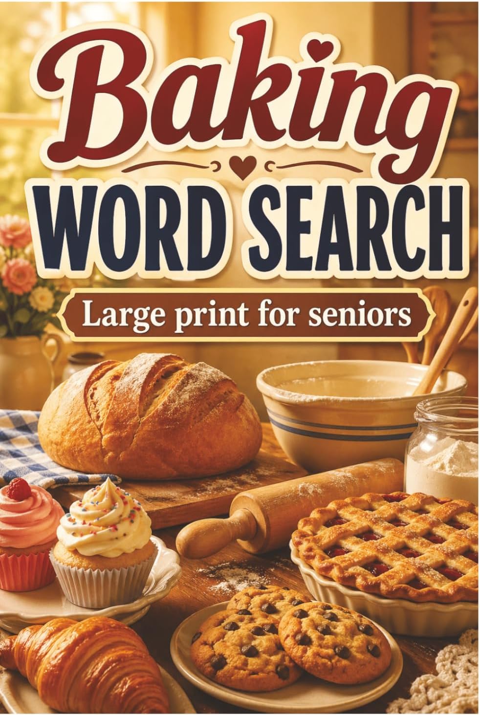 The Cozy Baking Word Search Book for Seniors: 55 Large-Print Baking Puzzles Packed With Cookies, Cakes, Pies, Breads, Pastries, Kitchen Favorites, and Sweet Nostalgic Fun by JJ George Ashford