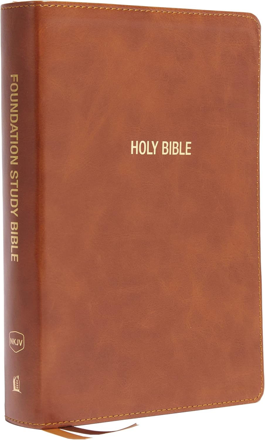 NKJV, Foundation Study Bible, Large Print, Leathersoft, Brown, Red Letter, Thumb Indexed, Comfort Print: Holy Bible, New King James Version by Thomas Nelson