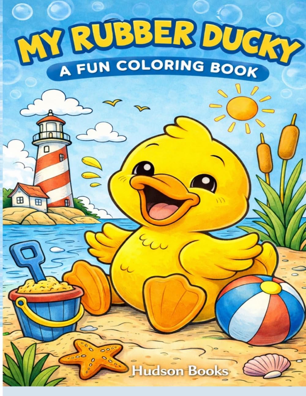 My Rubber Ducky Coloring Book: A Fun Rubber Duck Coloring Book for Kids Ages 3-8 | Cute Bath Toy Adventures with Easy Coloring Pages by Hudson Books