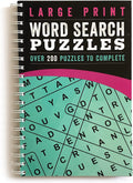 Large Print Word Search Puzzles: Over 200 Puzzles for Adults to Complete with Solutions - Include Spiral Bound / Lay Flat Design and Large to Extra-Large Font for Word Finds (Brain Busters) by Parragon Books
