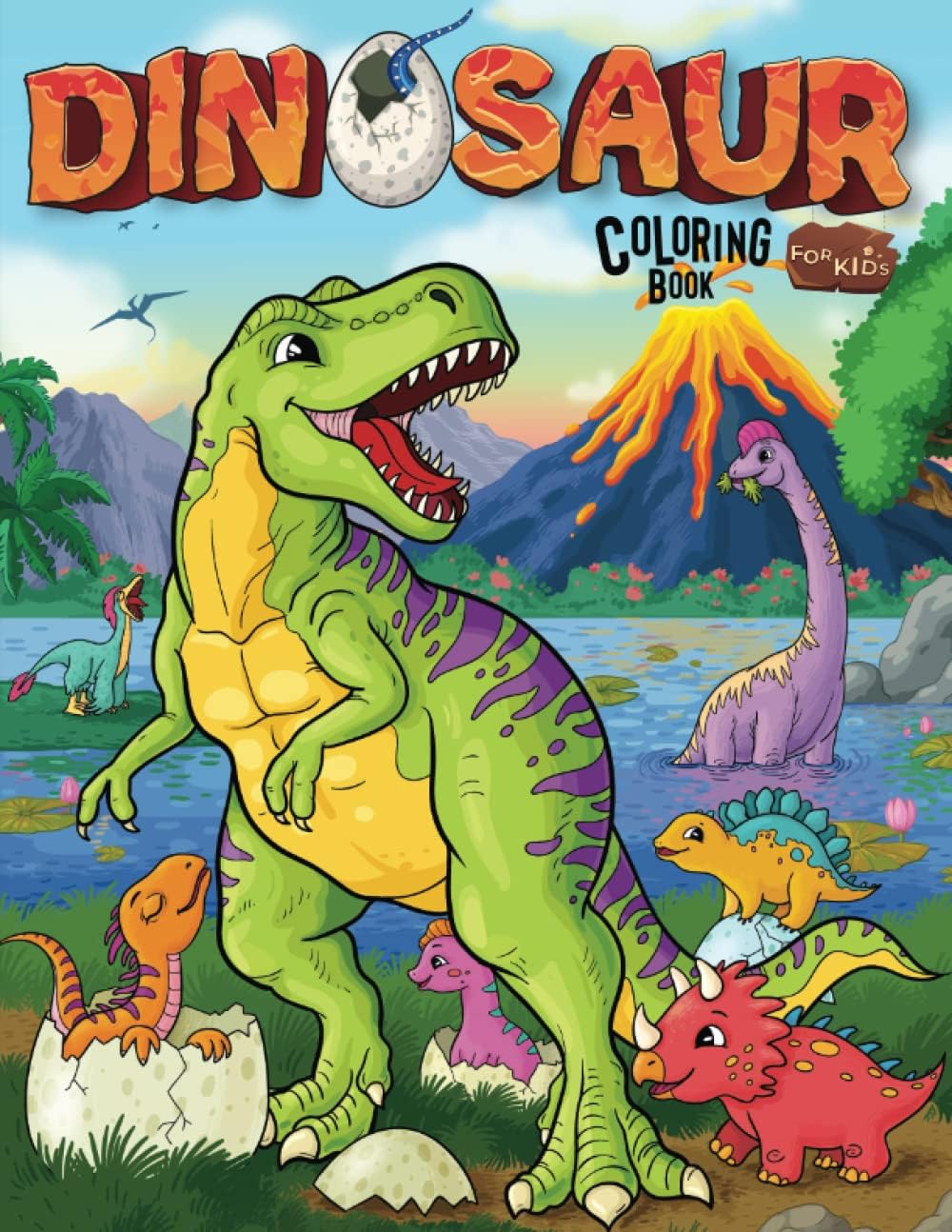 Dinosaur Coloring Book for Kids: Realistic, Fun, Adorable Illustrations for Your Young Dinosaur Enthusiast - Explore Prehistoric Lands within the Dino Family Universe by KidzNest Press