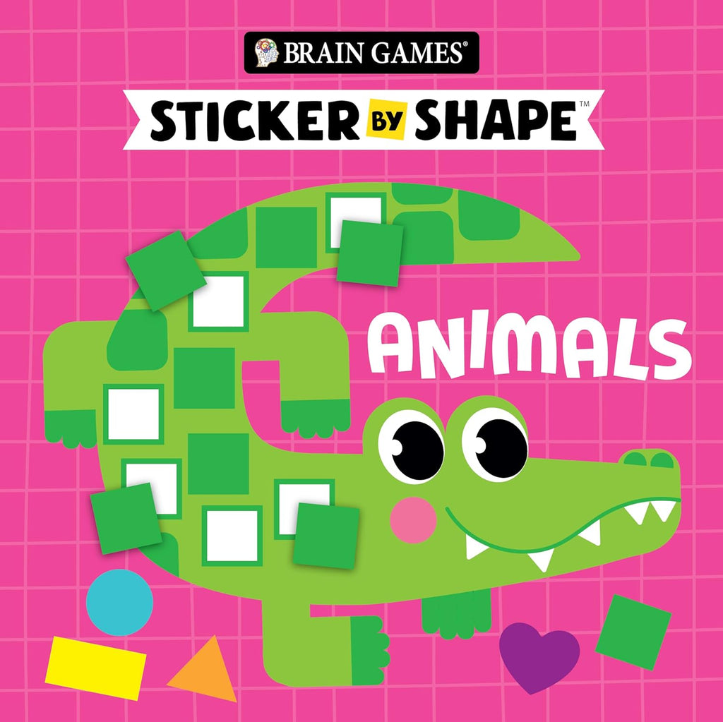 Brain Games - Sticker by Shape: Animals (For Kids Ages 3-6) by Publications International Ltd.