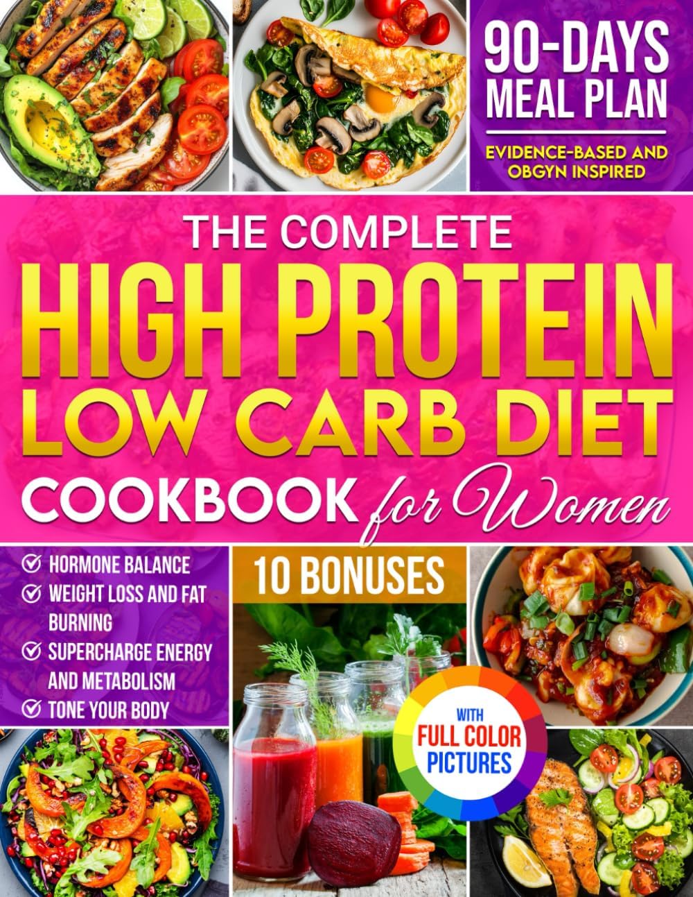 The Complete High Protein Low Carb Diet Cookbook for Women: Healthy, Quick, and Delicious Recipes to Balance Hormones, Enhance Metabolism, and Burn Fat Fast! by Sophie Cappuccino