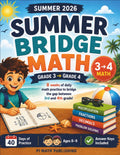Summer Bridge Math: Grade 3 to Grade 4: 8 Weeks of Daily Practice to Prevent Summer Slide | Addition, Subtraction, Multiplication, Division, ... | With Answer Keys (PI MATH Summer Bridge) by PI MATH Publishing