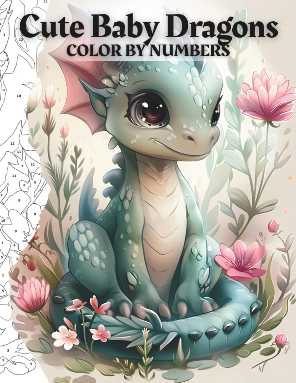 Cute Baby Dragons Color by Number for Adults: Fantasy Coloring Book with Adorable Dragons for Relaxation, Stress Relief and Creative Fun by Auriel Wonders
