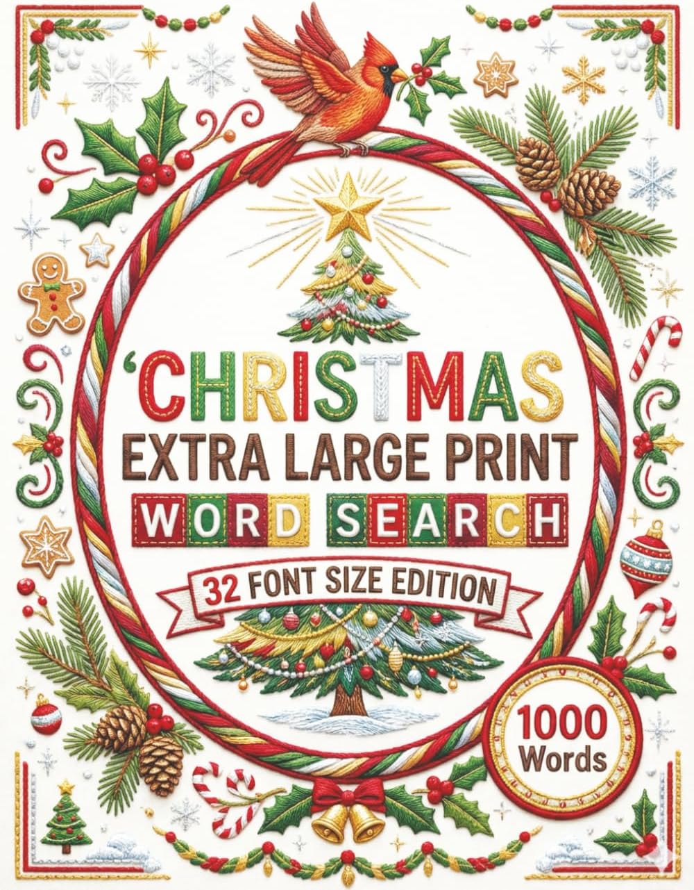 Christmas Extra Large Print Word Search: 32 Font Size Edition for Adults & Seniors – 1,000 Festive Holiday Words in Easy Extra-Large Print Puzzles for Relaxation and Seasonal Fun by Nakshi Publishing House