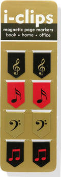 Music i-clips Magnetic Page Markers (Set of 8 Magnetic Bookmarks) (French Edition) by Peter Pauper Press Inc.