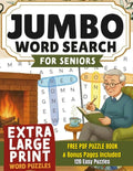 Jumbo Large-Print Word Search for Seniors: 120 Easy Puzzles + Solutions — One Puzzle Per Page (Large Print word Search For Adults and Seniors) by Mr. Milad Shariki