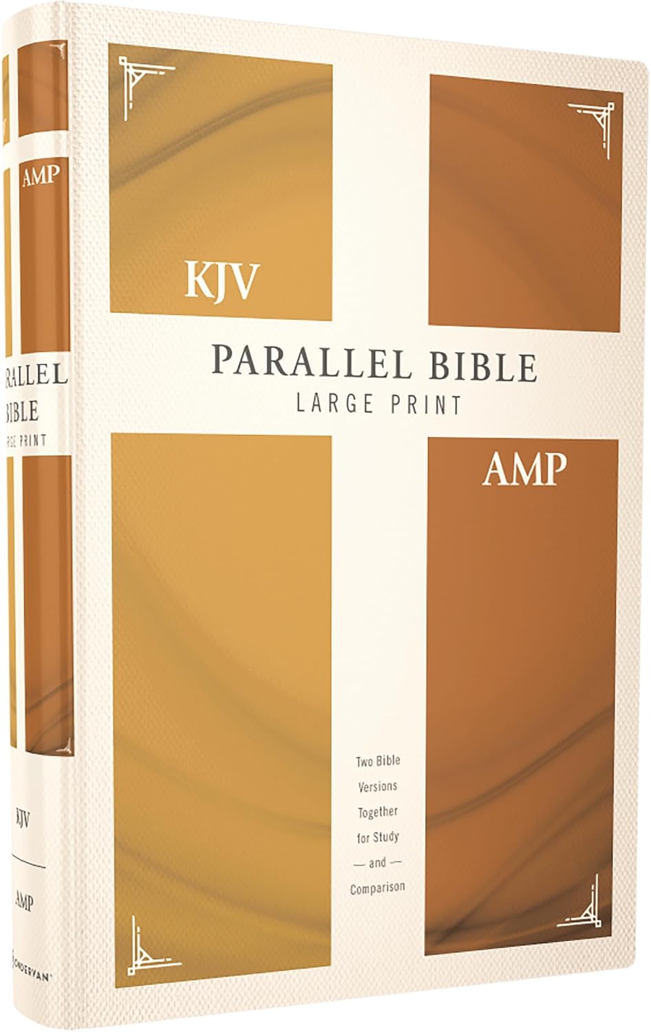 KJV, Amplified, Parallel Bible, Large Print, Hardcover, Red Letter: Two Bible Versions Together for Study and Comparison by Zondervan