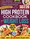 Quick & Easy High Protein Cookbook for Weight Loss: The Best Collection of Simple & Tasty Low Carb Recipes for Busy People to Slay Fat, Boost Energy & Curb Hunger + a 30-Day Fat-Burning Meal Plan by Malina Krüger