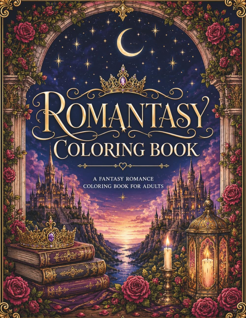 Romantasy Coloring Book: A Fantasy Romance Coloring Book for Adults by A.F. Perkins