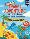 Airplane Travel Activity Book for Kids Ages 3-5 | 82+ Fun Preschool Activities | Mazes, Dot-to-Dots, Tracing, Matching & Coloring | Airport, Beach & Ocean Animal Theme Holiday Vacation Workbook by Milo Riverstone