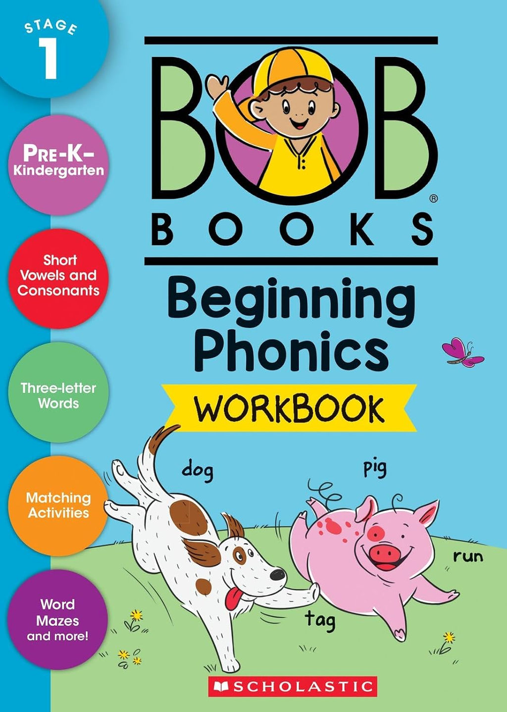 Bob Books - Beginning Phonics Workbook | Phonics, Writing Practice, Ages 4 and up, Kindergarten, First Grade (Stage 1: Starting to Read) by Scholastic