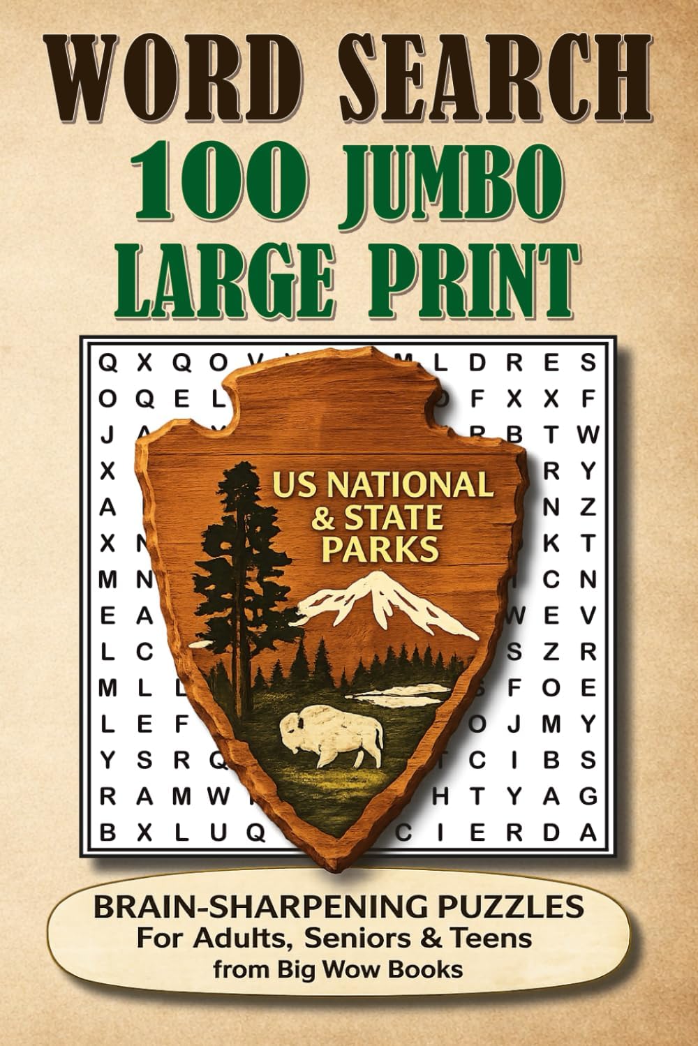 100 Jumbo Large Print Word Search Puzzles for Adults, Seniors & Teens: 100 Million Acres of Wild, US National & State Parks!: A Relaxing Nature & ... Lands, Scenic Wonders, and National Parks by Mary Alexander