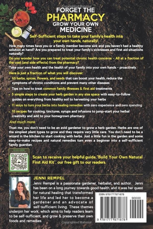 Forget The Pharmacy - Grow Your Own Medicine: The Homesteader's Ultimate Self-Sufficient Guide to Grow Herbs, Craft Natural Remedies, and Treat Common Health, First Aid & Illnesses Proactively by Jenni Rempel
