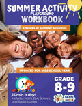 Summer Activity Playground Grade 8-9: 8 Weeks of Summer Activities - Math, ELA, Science, Reading and Social Studies by Brain Hunter Prep