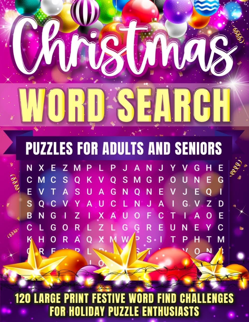Christmas Word Search for Adults and Seniors: 120 Large Print Festive Word Find Challenges for Holiday Puzzle Enthusiasts by CleverCraft Publishing