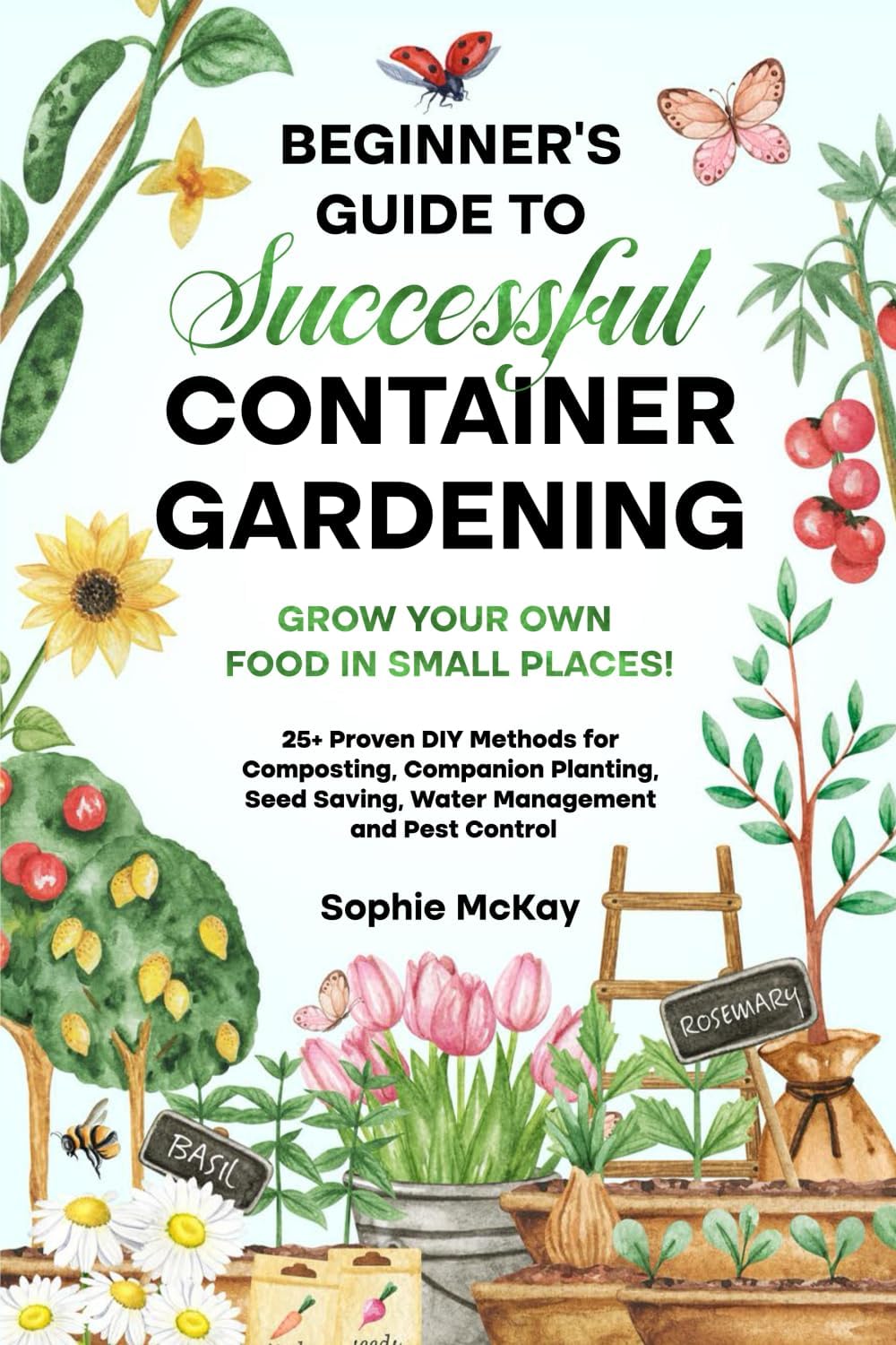 Beginner's Guide to Successful Container Gardening: Grow Your Own Food in Small Places! 25+ Proven DIY Methods for Composting, Companion Planting, ... McKay's Easy and Effective Gardening Series) by Sophie McKay