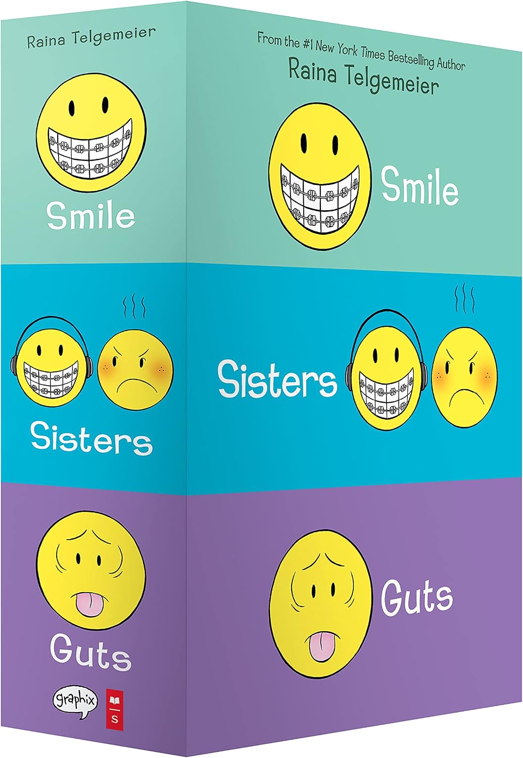 Smile, Sisters, and Guts: The Box Set by Raina Telgemeier