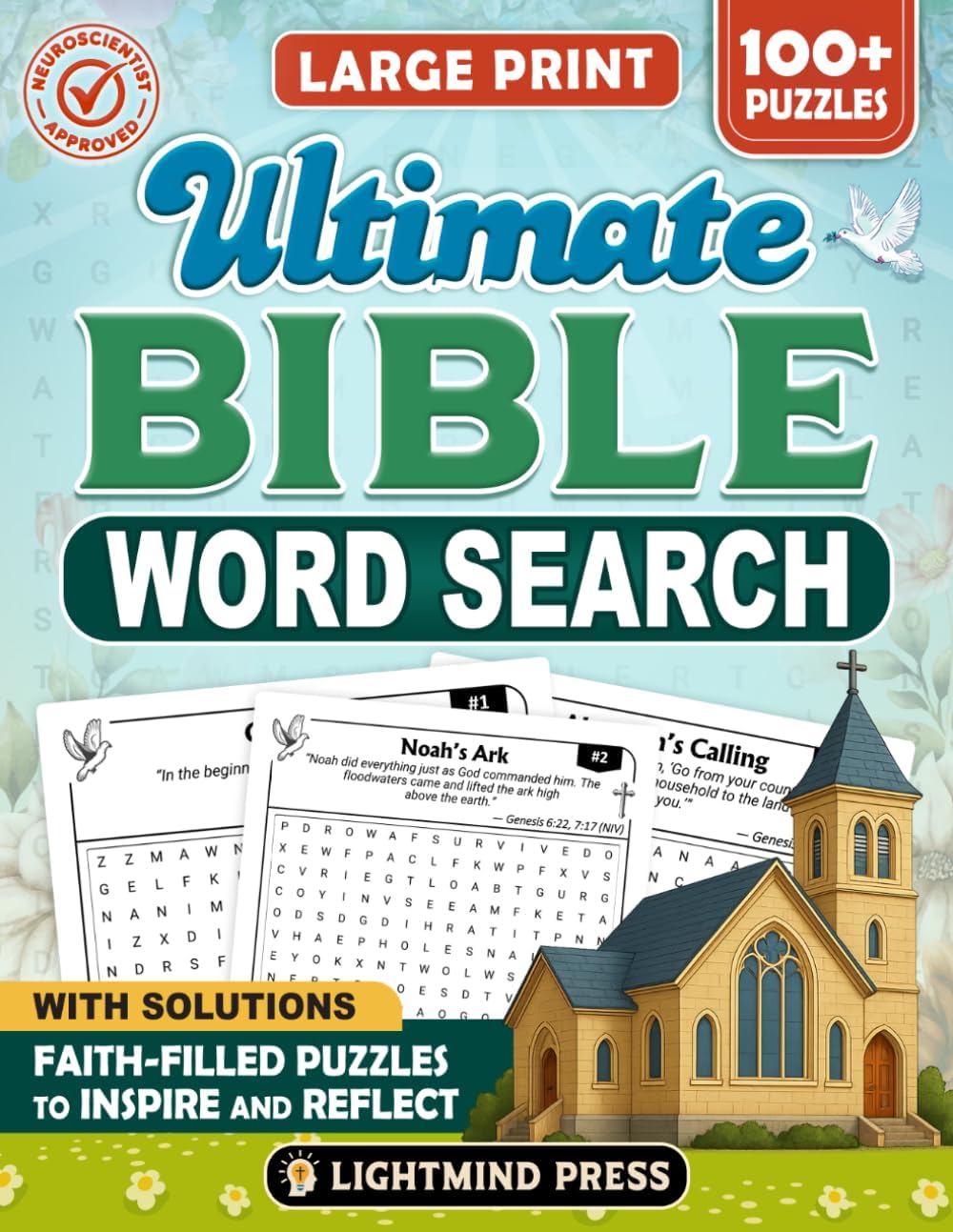 Ultimate Bible Word Search: Inspiring Bible Puzzles to Boost Your Faith and Focus – Large Print Activities for Adults and Seniors by LightMind Press