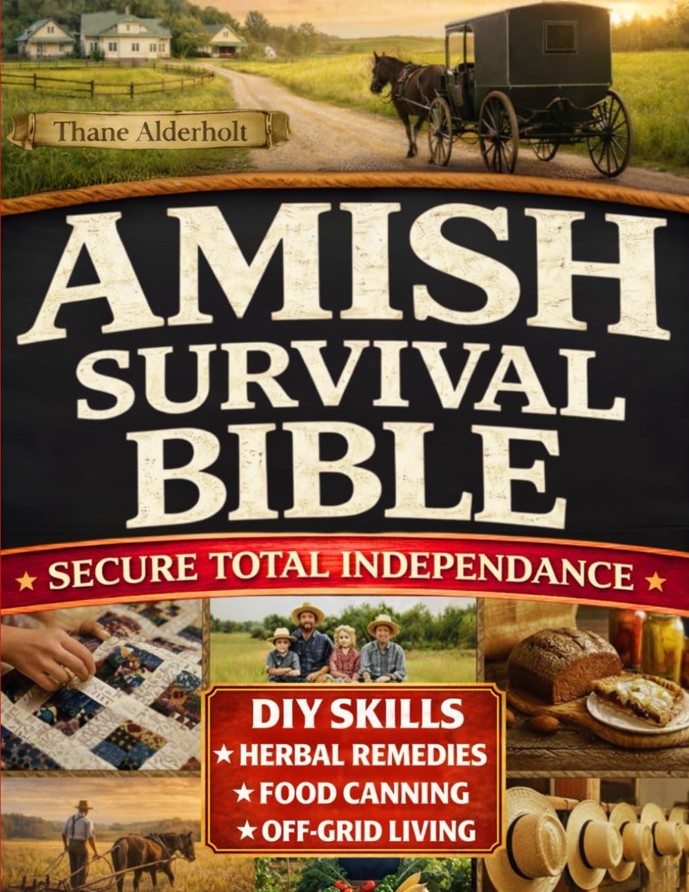 Amish Survival Bible: The Lost Book to Escape Modern Civilization & Secure Total Independence Before Any Crisis Strike - DIY Skills, Herbal Remedies, Food Canning, Off-Grid Living & More by Thane Alderholt