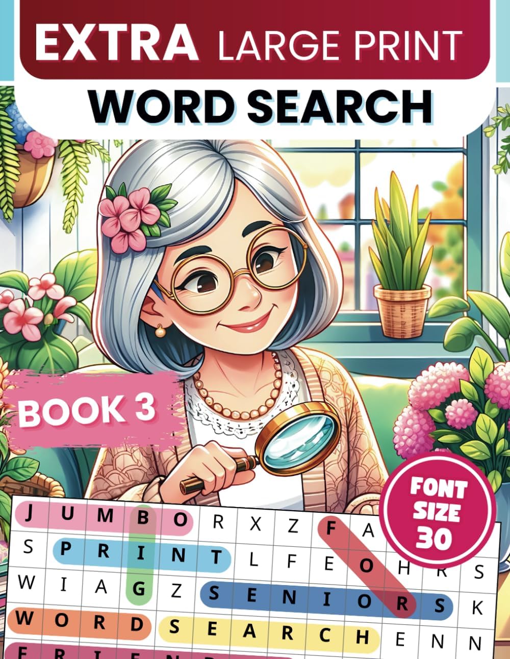 Extra Large Print Word Search: Jumbo Word Search For Seniors & Adults | 50 Themed Puzzles With Fun Facts And Very BIG Letters (30 Font Size) | ... Seniors - With Fun Facts And Jumbo Solutions) by Happytude Press