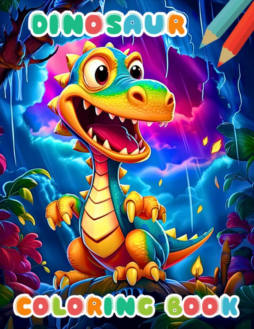 Dinosaur Coloring Book for Kids ages 2-8: Cute Baby Dino Coloring Pages for Children | Roaring Perfect Gift for little ones and their parents (Activity books and Dinosaur coloring for kids) by Emily Poodlebug
