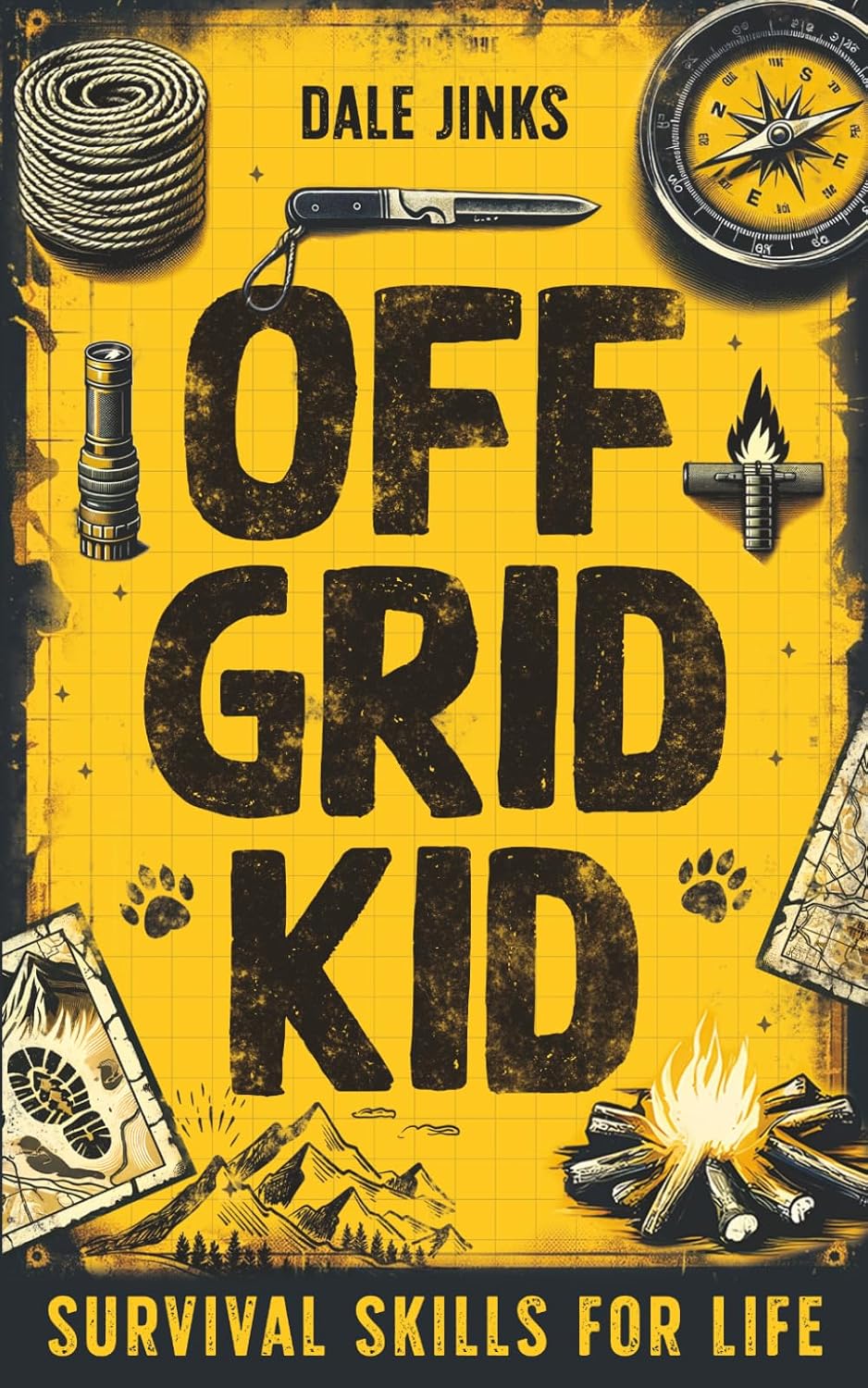 Off Grid Kid: Survival Skills For Life: An Interactive Outdoor Survival Guide For Kids on Making Fire, Building Shelters, Foraging Wild Food and Improving Mindset by Dale Jinks